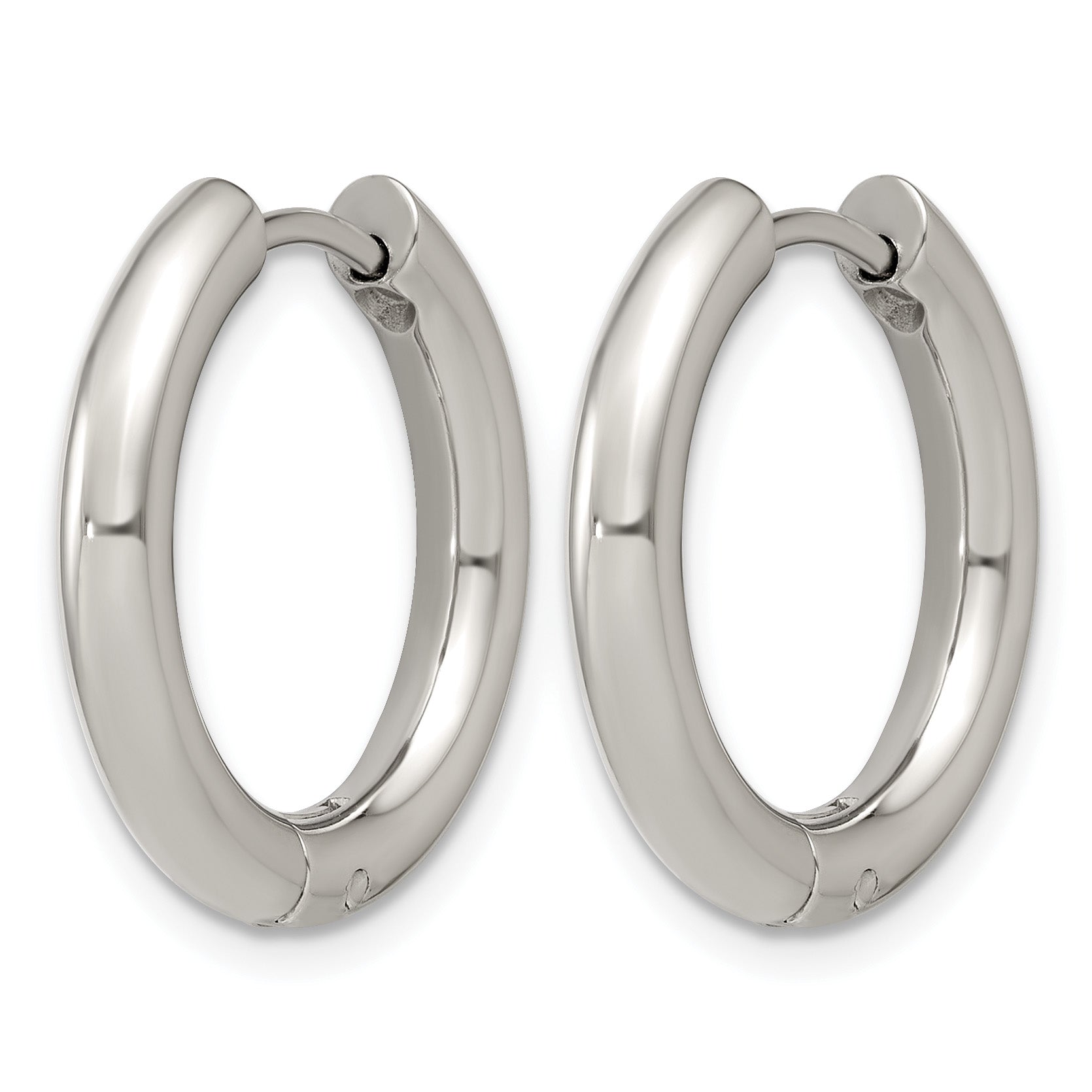 Stainless Steel Hinged Huggie Hoop Earrings for Women