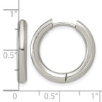 Stainless Steel Hinged Huggie Hoop Earrings for Women