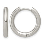 Stainless Steel Hinged Huggie Hoop Earrings for Women
