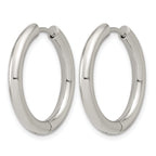 Polished Stainless Steel Hoop Earrings 24mm