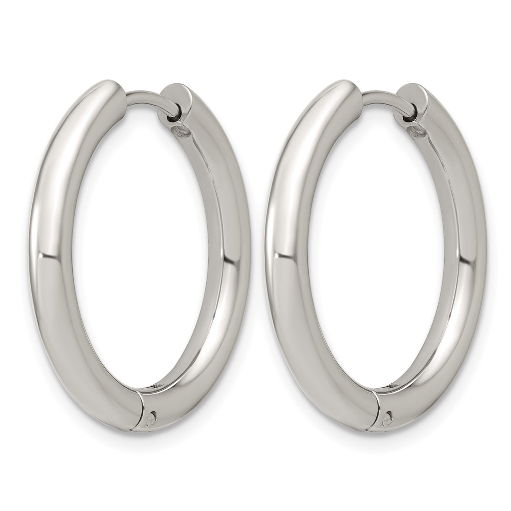 Stainless Steel Hinged Huggie Hoop Earrings for Women