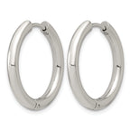 Stainless Steel Hinged Huggie Hoop Earrings for Women