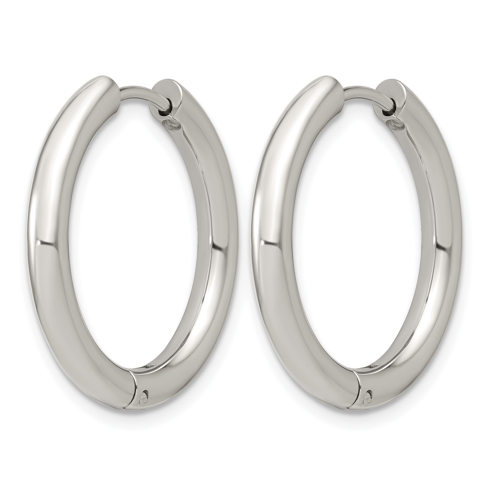 Stainless Steel Hinged Huggie Hoop Earrings for Women