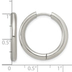 Stainless Steel Hinged Huggie Hoop Earrings for Women