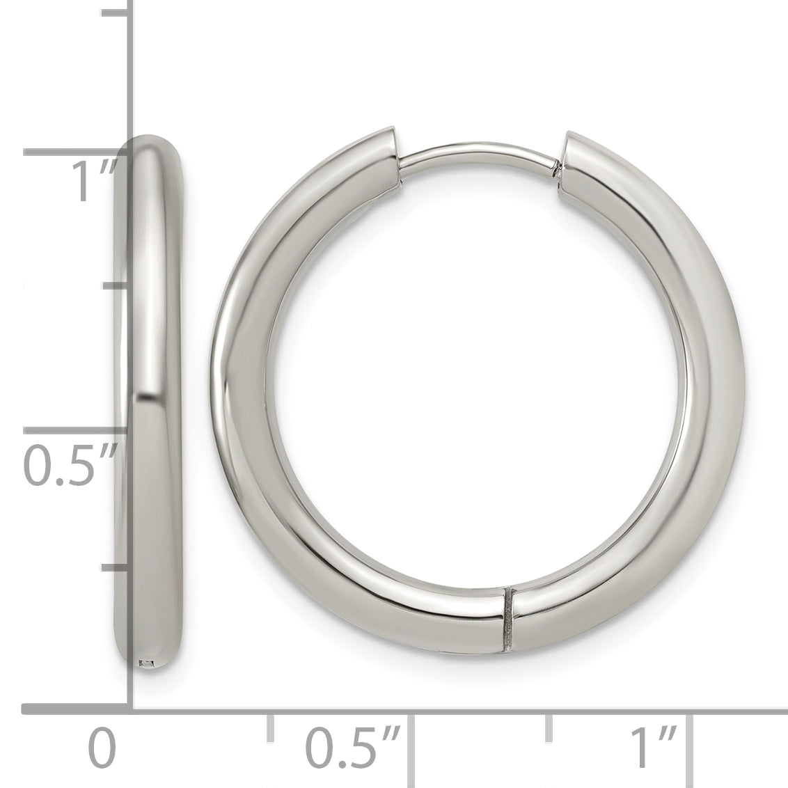 Stainless Steel Hinged Huggie Hoop Earrings for Women