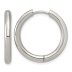 Stainless Steel Hinged Huggie Hoop Earrings for Women