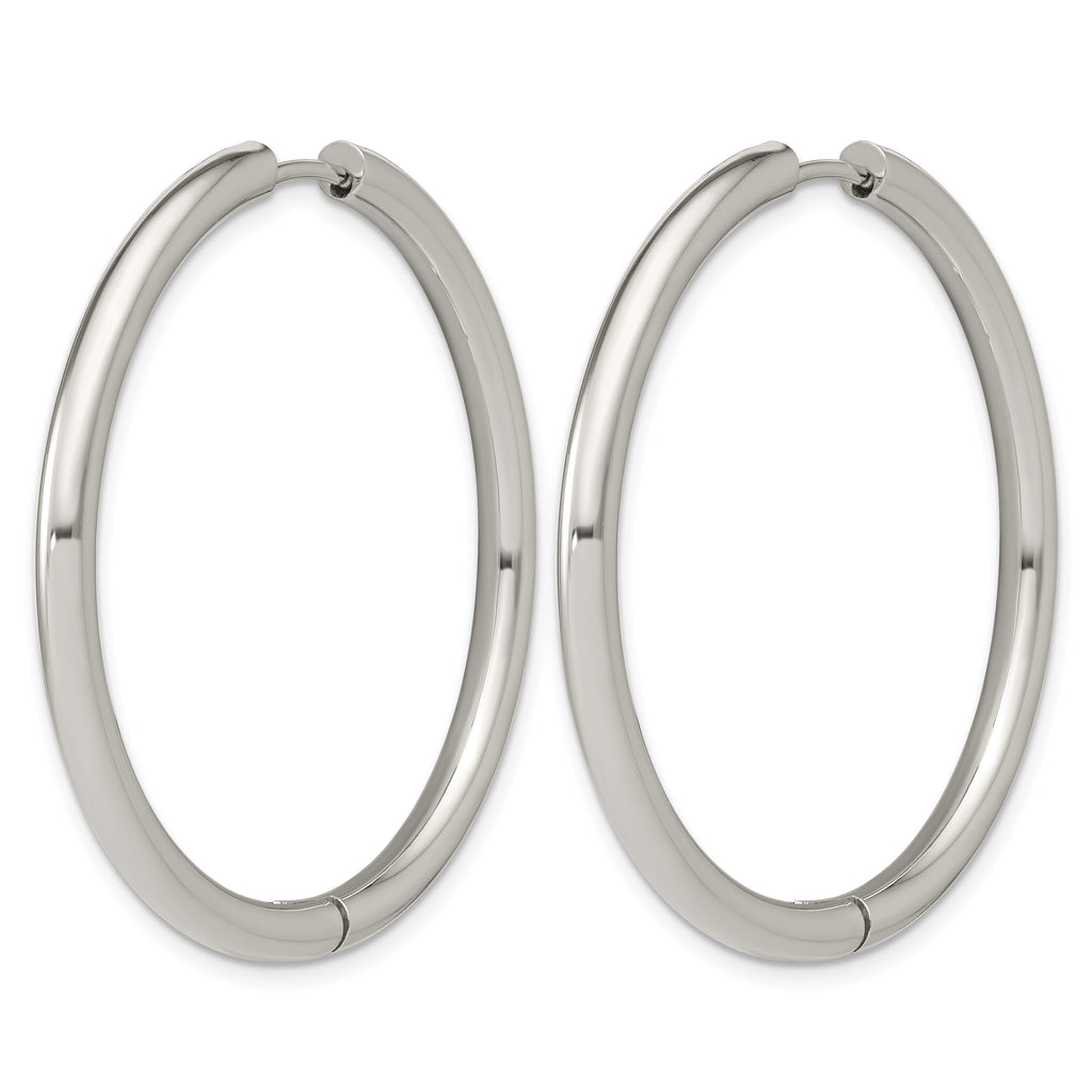 Stainless Steel Hinged Huggie Hoop Earrings for Women