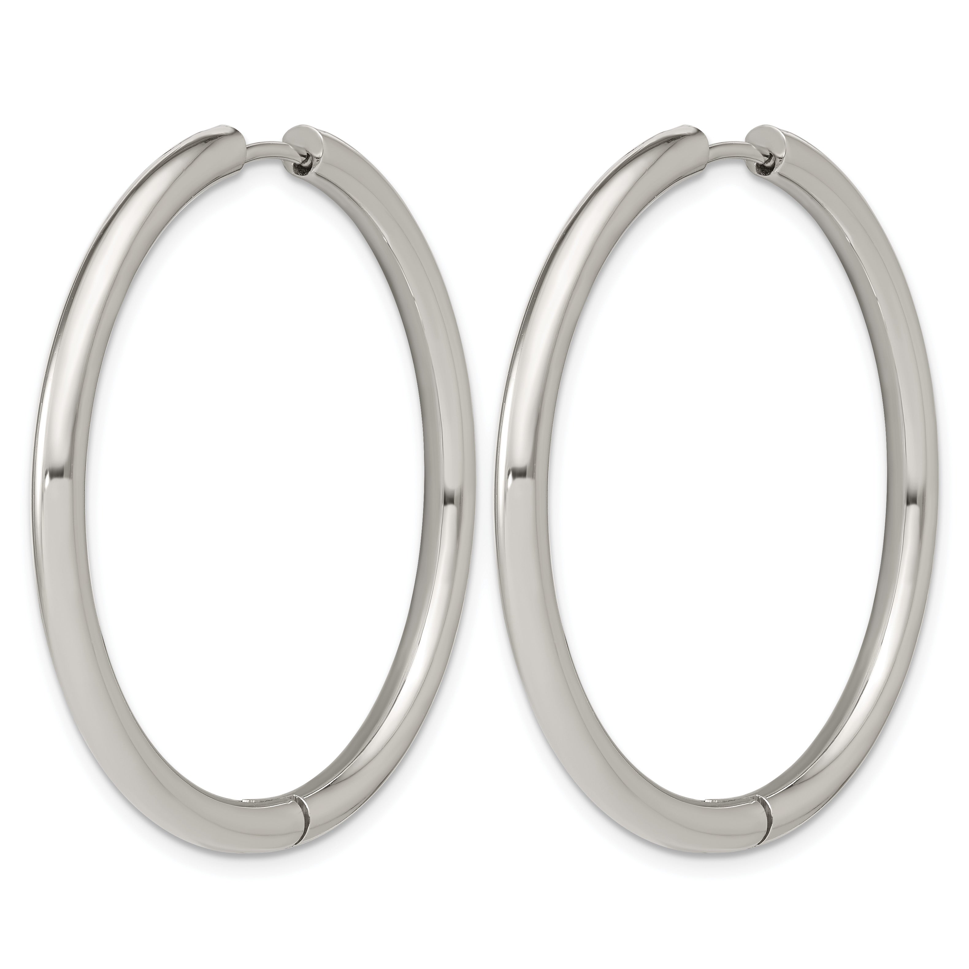 Stainless Steel Hinged Huggie Hoop Earrings for Women