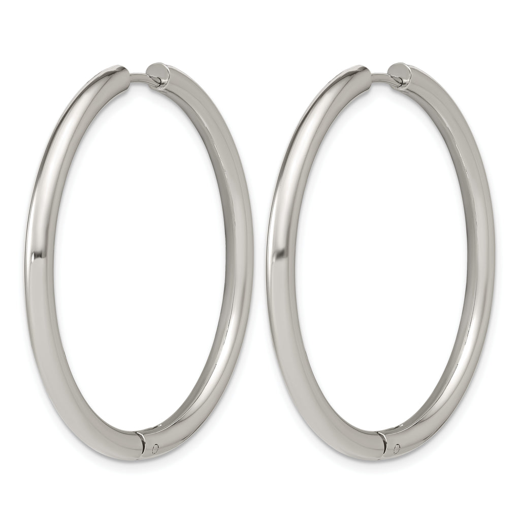 Stainless Steel Hinged Huggie Hoop Earrings for Women