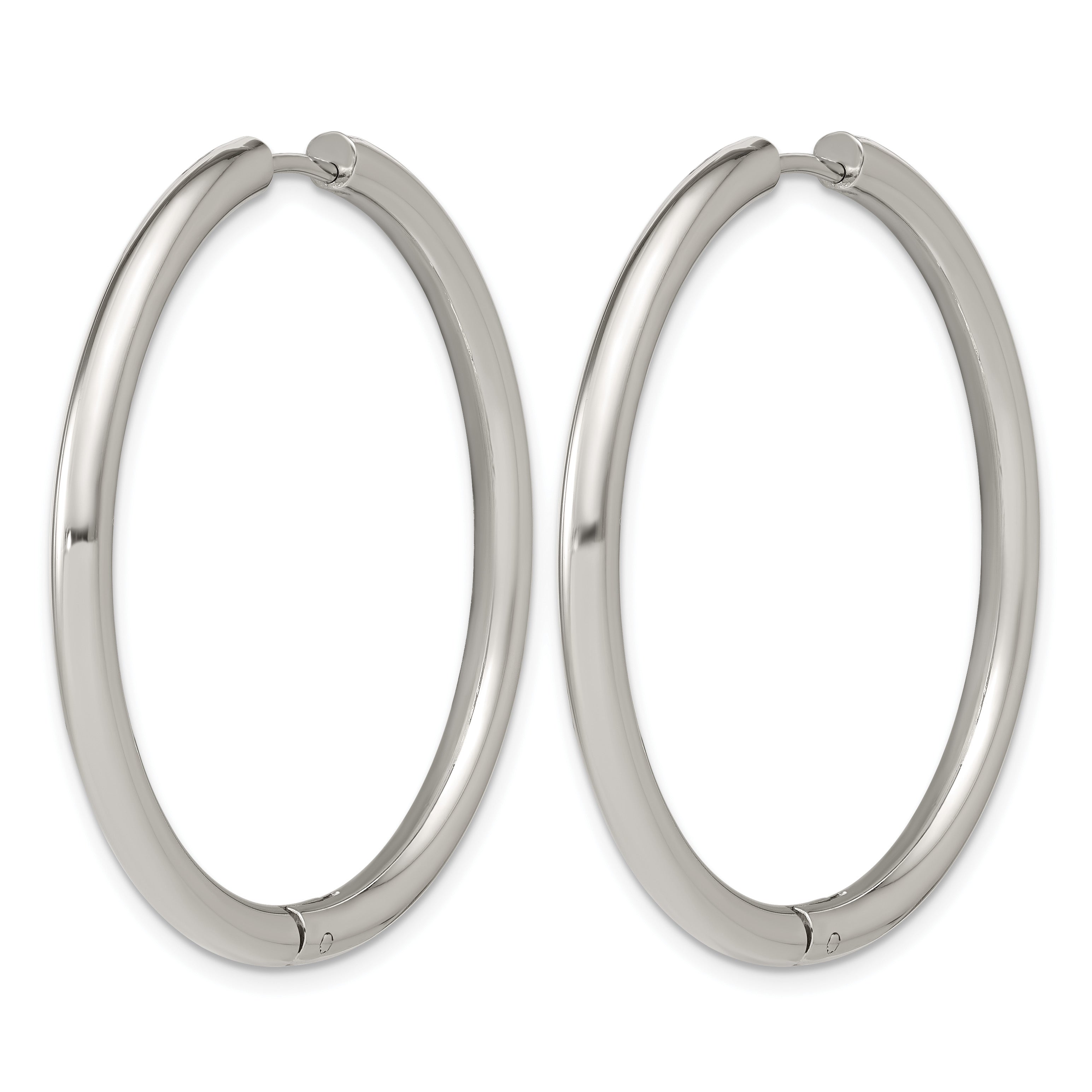 Stainless Steel Hinged Huggie Hoop Earrings for Women