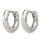 Stainless Steel Hinged Cubic Zirconia Huggie Hoop Earrings for Women