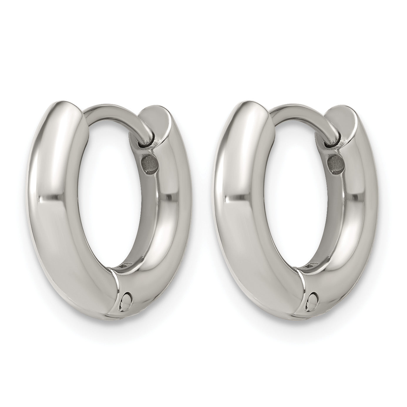 Stainless Steel Hinged Cubic Zirconia Huggie Hoop Earrings for Women