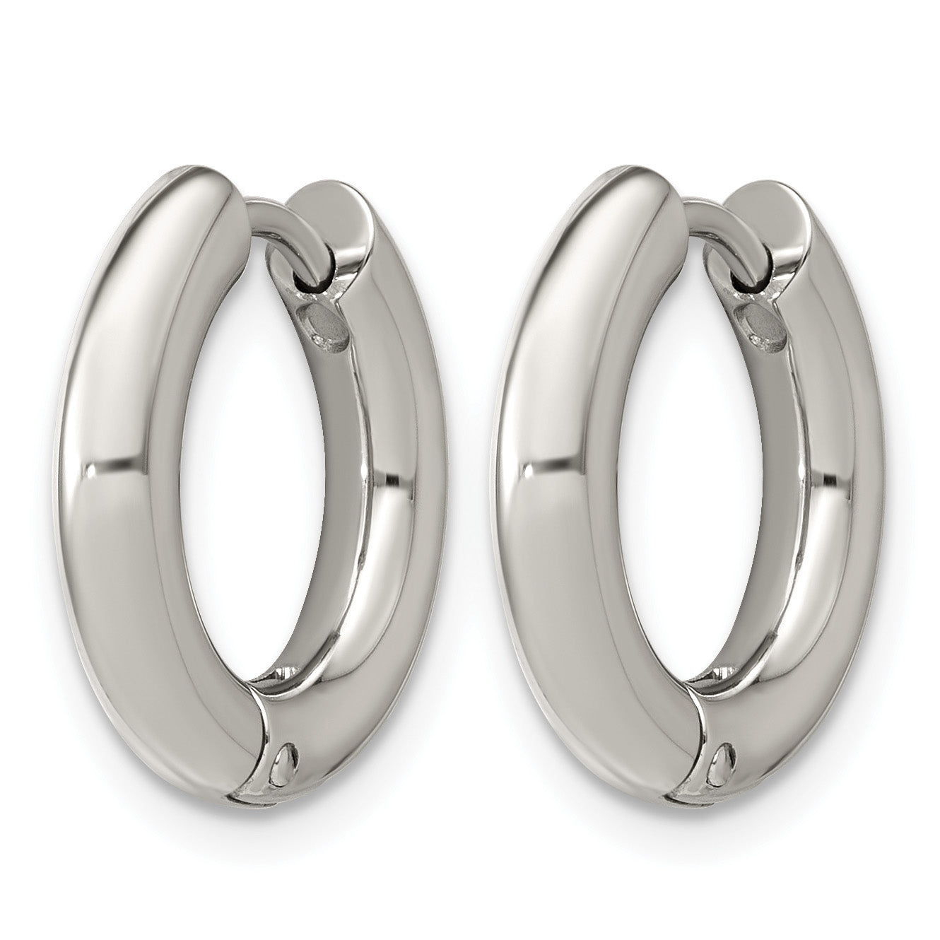 Stainless Steel Hinged Cubic Zirconia Huggie Hoop Earrings for Women