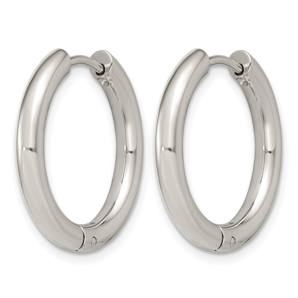 Stainless Steel Hinged Cubic Zirconia Huggie Hoop Earrings for Women