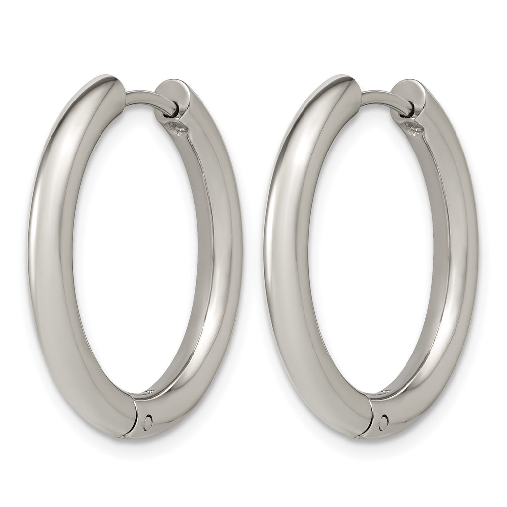 Stainless Steel Hinged Cubic Zirconia Huggie Hoop Earrings for Women