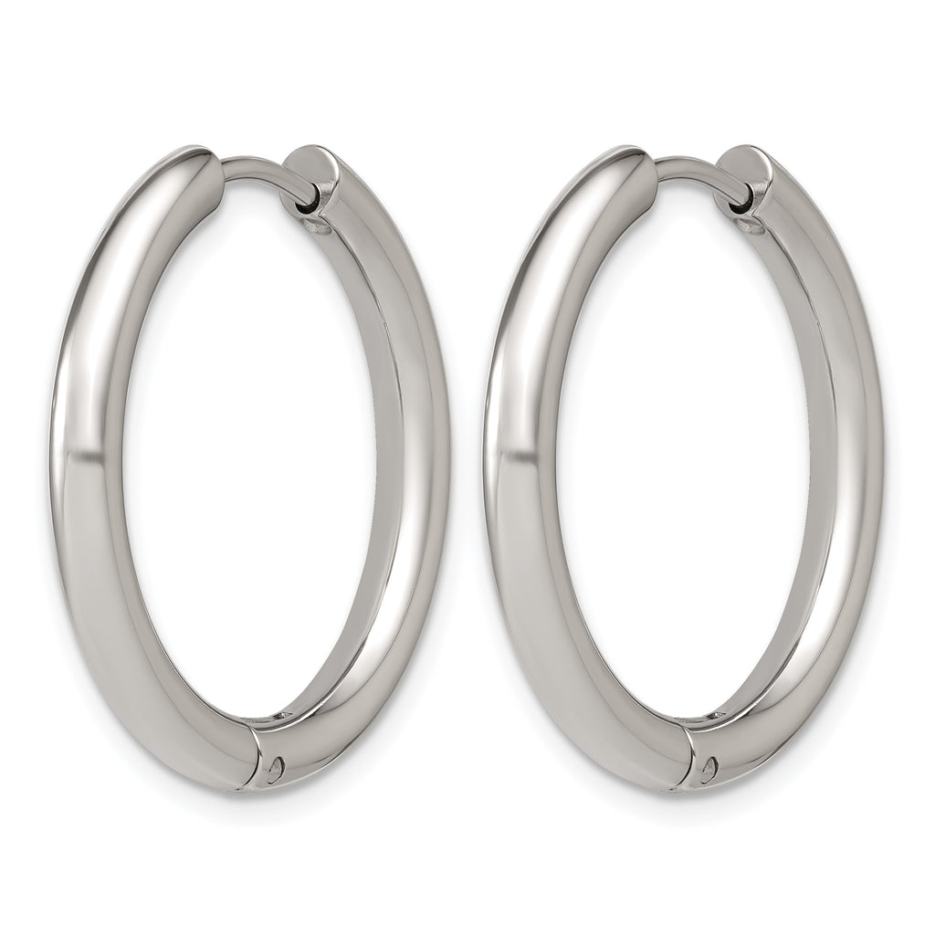 Stainless Steel Hinged Cubic Zirconia Huggie Hoop Earrings for Women