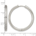 Stainless Steel Hinged Cubic Zirconia Huggie Hoop Earrings for Women
