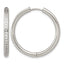 Stainless Steel Hinged Cubic Zirconia Huggie Hoop Earrings for Women