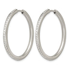 Stainless Steel Hinged Cubic Zirconia Huggie Hoop Earrings for Women