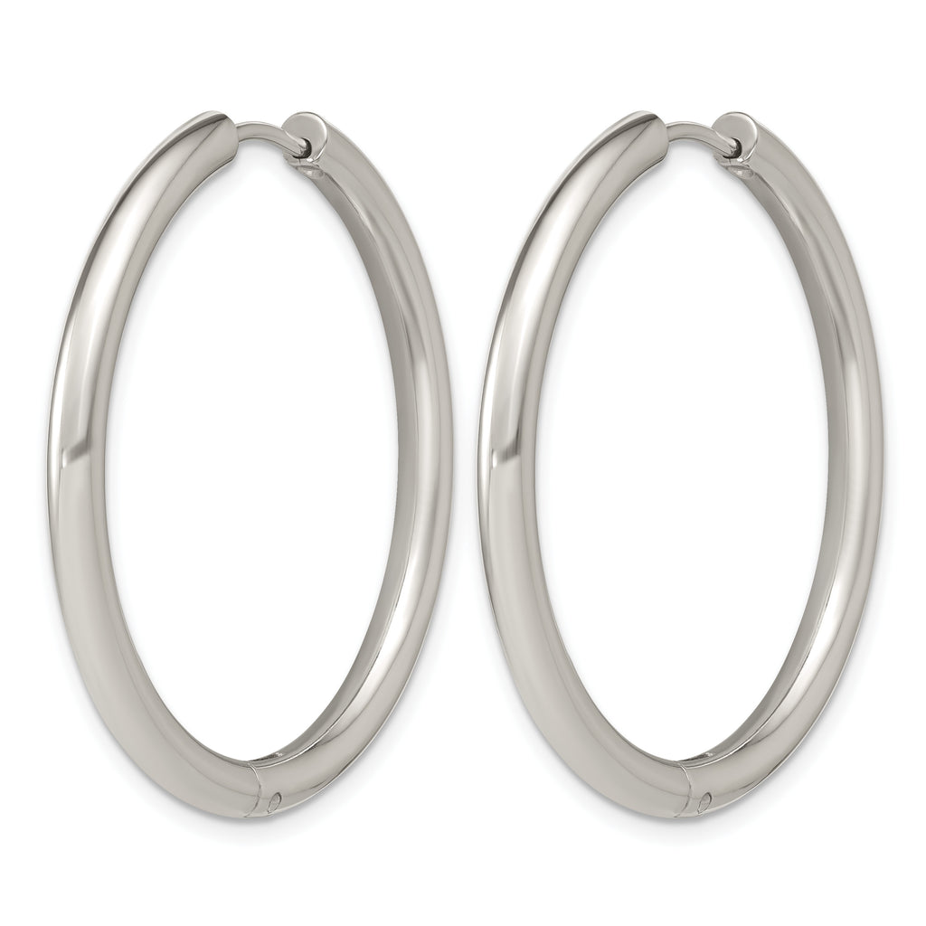 Stainless Steel Hinged Cubic Zirconia Huggie Hoop Earrings for Women
