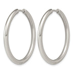 Stainless Steel Hinged Cubic Zirconia Huggie Hoop Earrings for Women