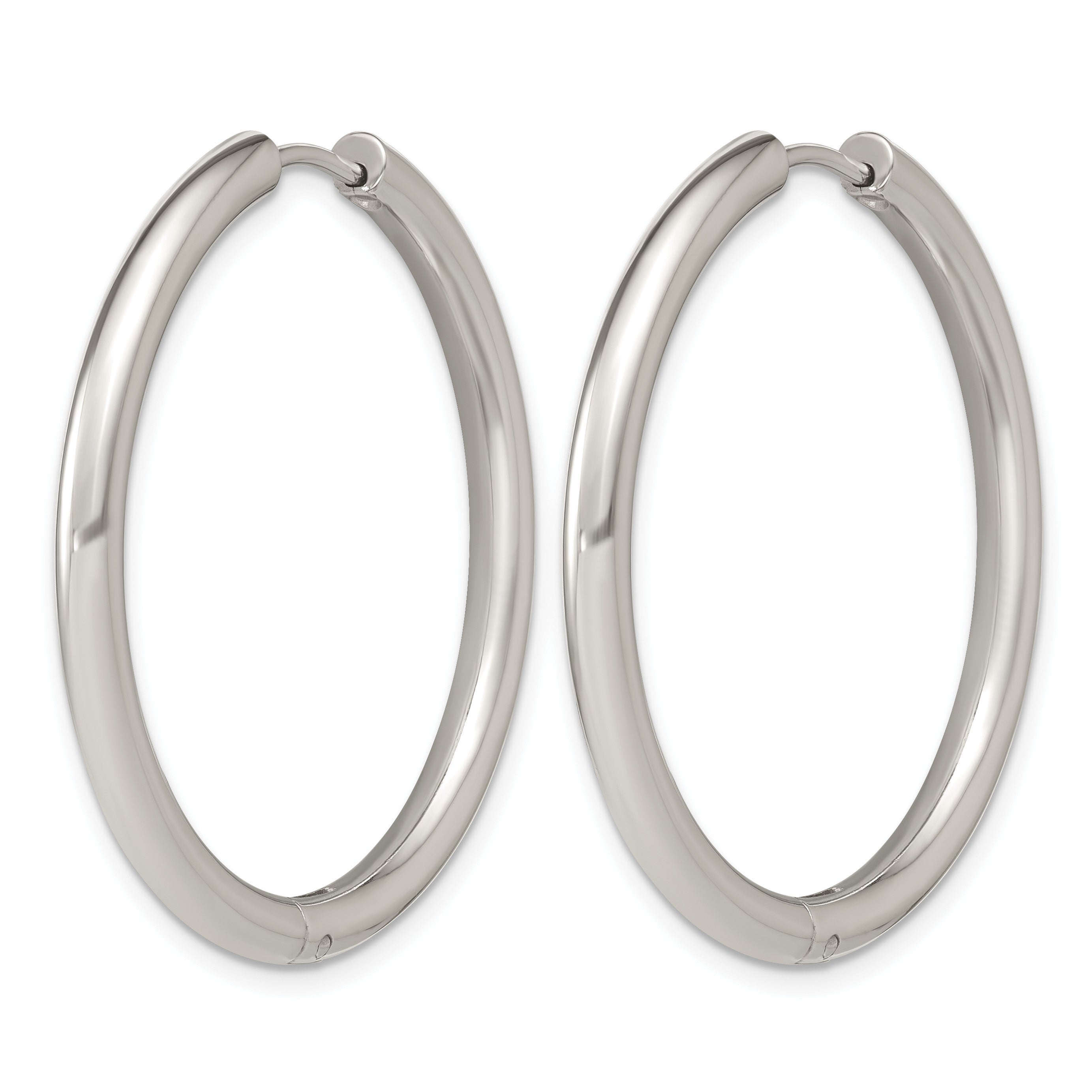 Stainless Steel Hinged Cubic Zirconia Huggie Hoop Earrings for Women