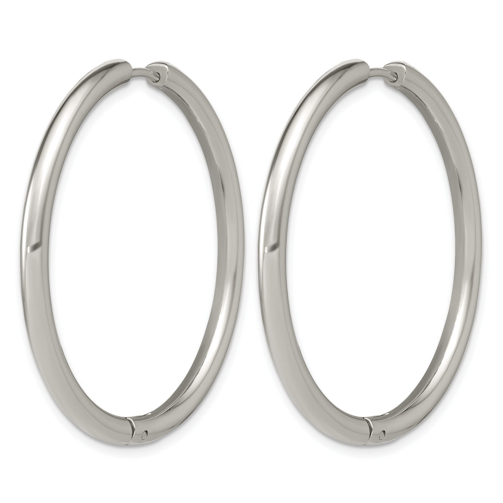 Stainless Steel Hinged Cubic Zirconia Huggie Hoop Earrings for Women
