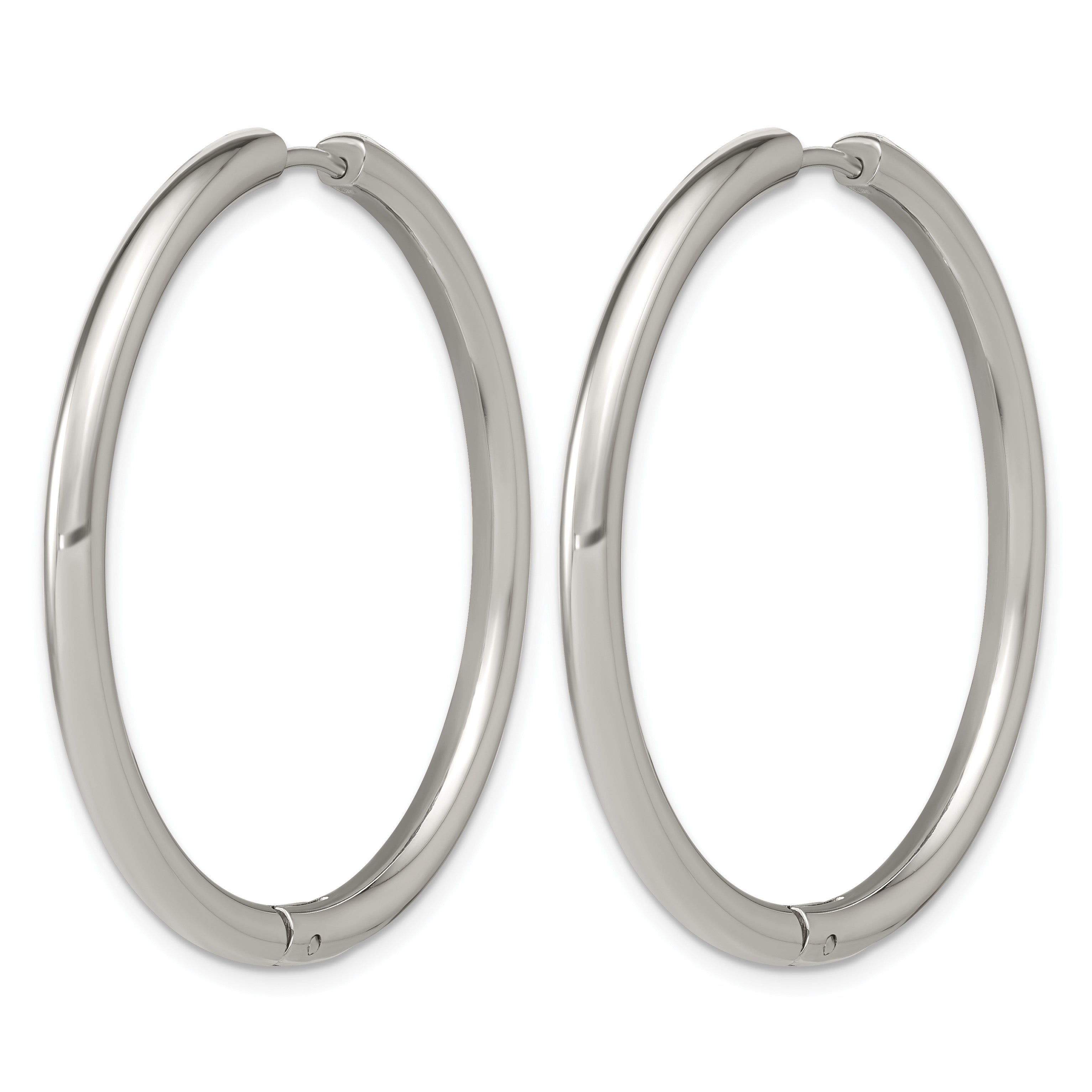 Stainless Steel Hinged Cubic Zirconia Huggie Hoop Earrings for Women