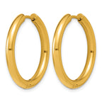 Stainless Steel Gold-Tone Hinged Cubic Zirconia Huggie Hoop Earrings for Women