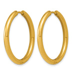 Stainless Steel Gold-Tone Hinged Cubic Zirconia Huggie Hoop Earrings for Women