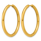 Stainless Steel Gold-Tone Hinged Cubic Zirconia Huggie Hoop Earrings for Women