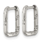 Polished Stainless Steel Hoop Earrings 14.7mm