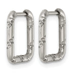 Polished Stainless Steel Hoop Earrings 14.7mm