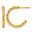 Stainless Steel Gold-Tone Twisted C-Hoop Earrings for Women