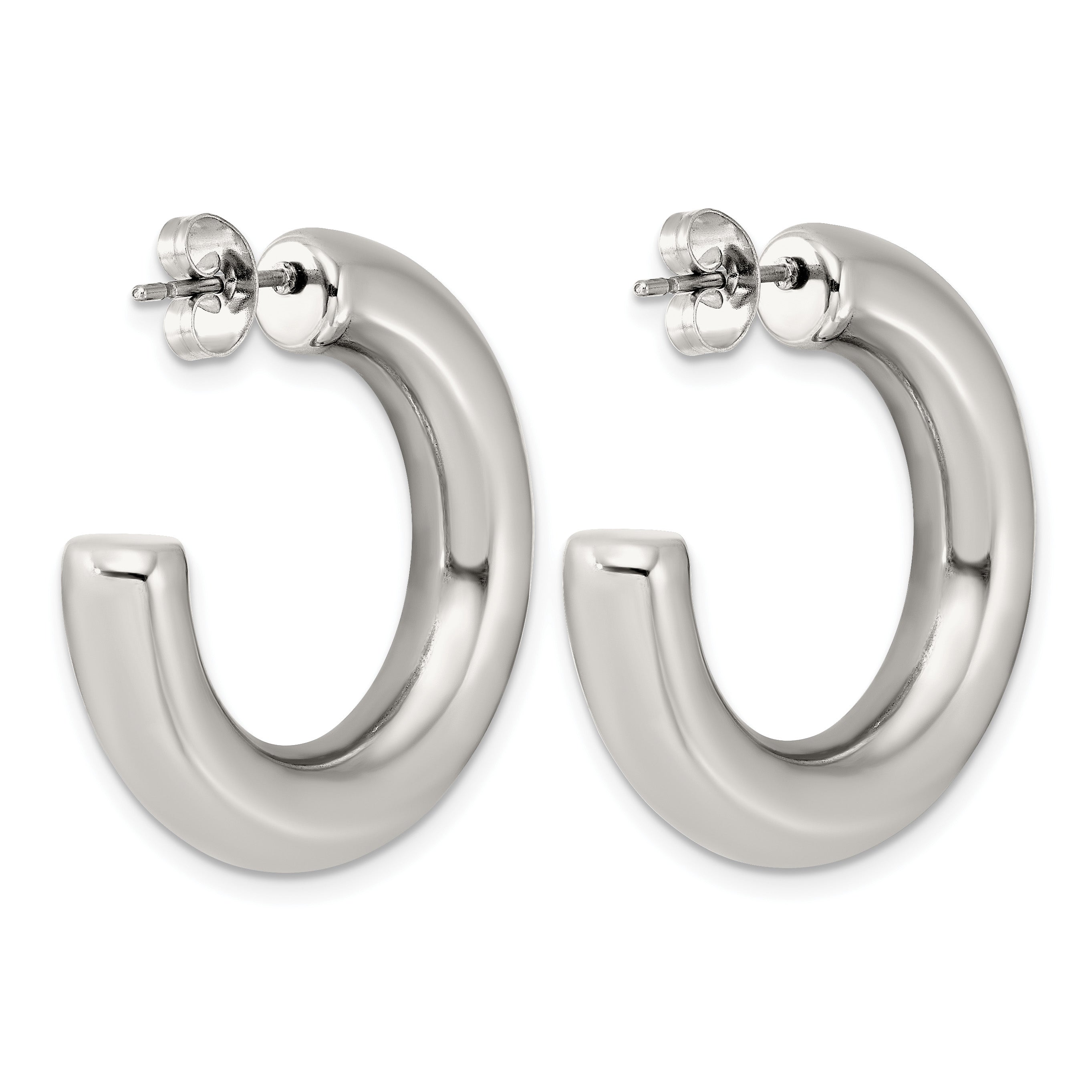 Stainless Steel C-Hoop Earrings for Women
