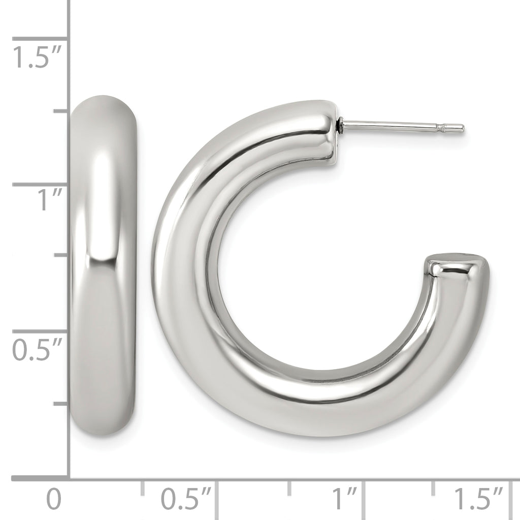 Stainless Steel C-Hoop Earrings for Women