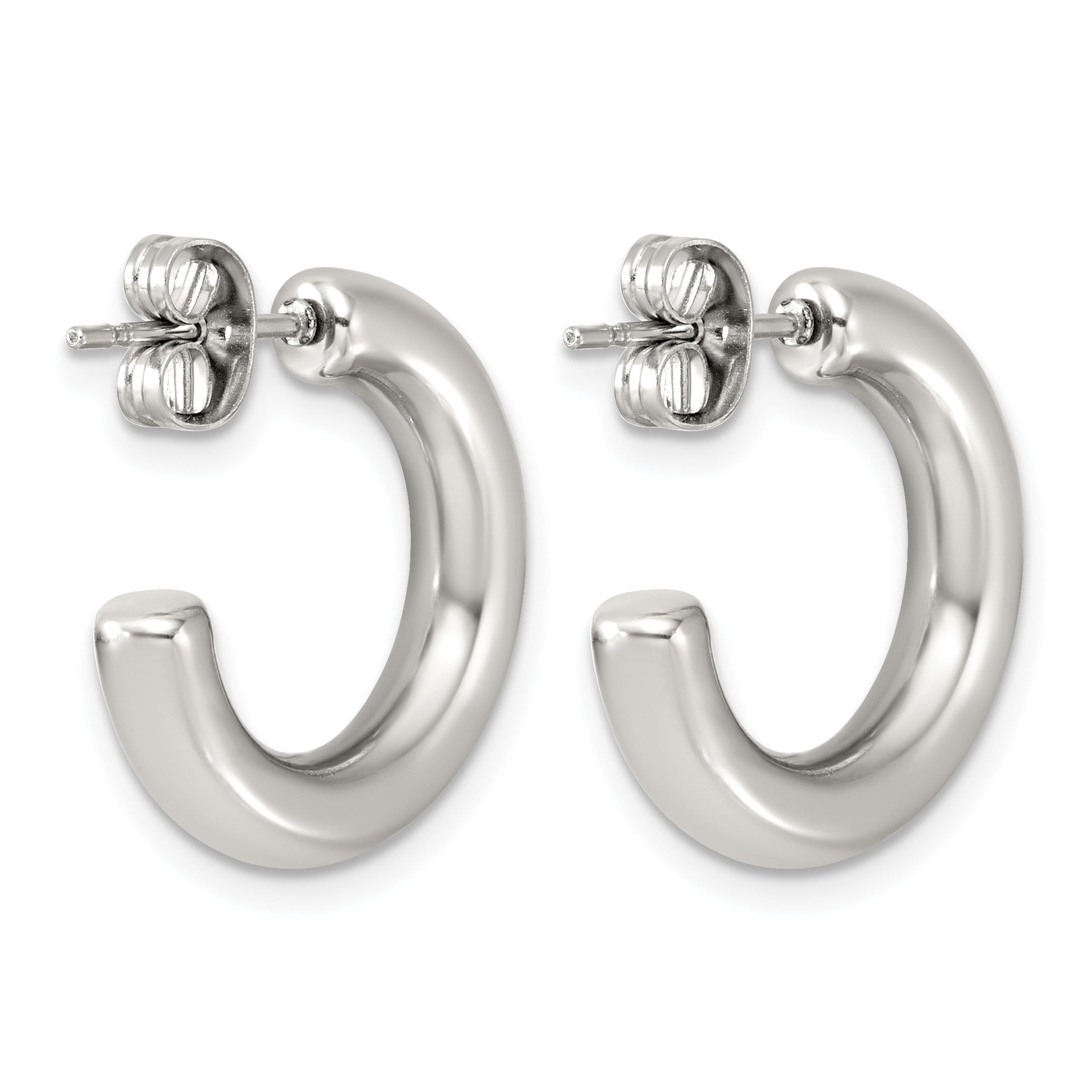 Stainless Steel C-Hoop Earrings for Women