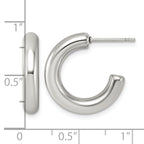 Stainless Steel C-Hoop Earrings for Women