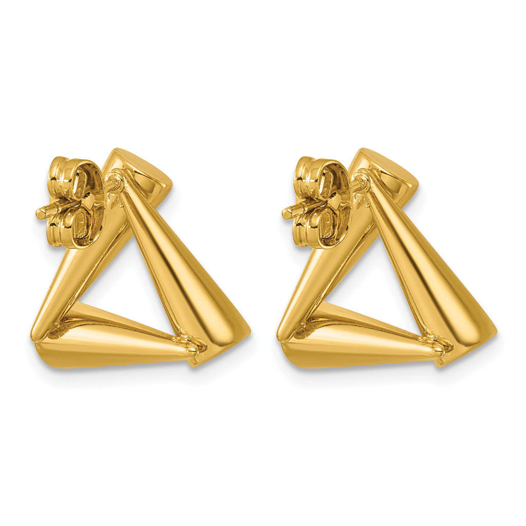 Stainless Steel Gold-Tone Button Earrings for Women