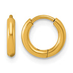 Stainless Steel Gold-Tone Huggie Hoop Earrings for Women