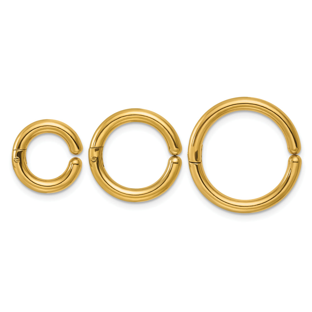 Polished Gold-Tone Stainless Steel Jewelry Set