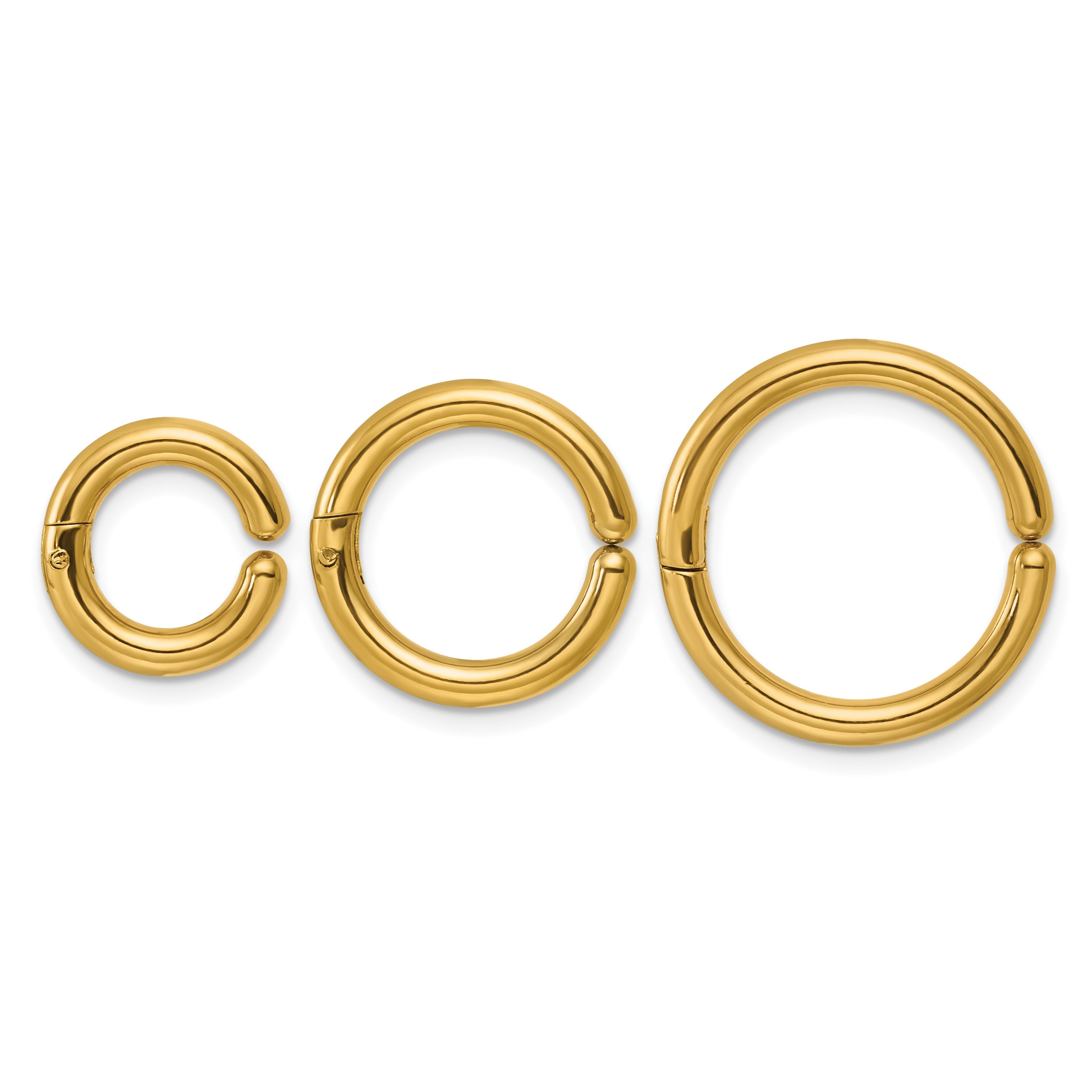 Polished Gold-Tone Stainless Steel Jewelry Set