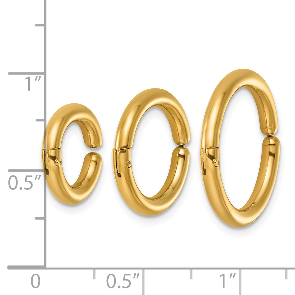 Polished Gold-Tone Stainless Steel Jewelry Set
