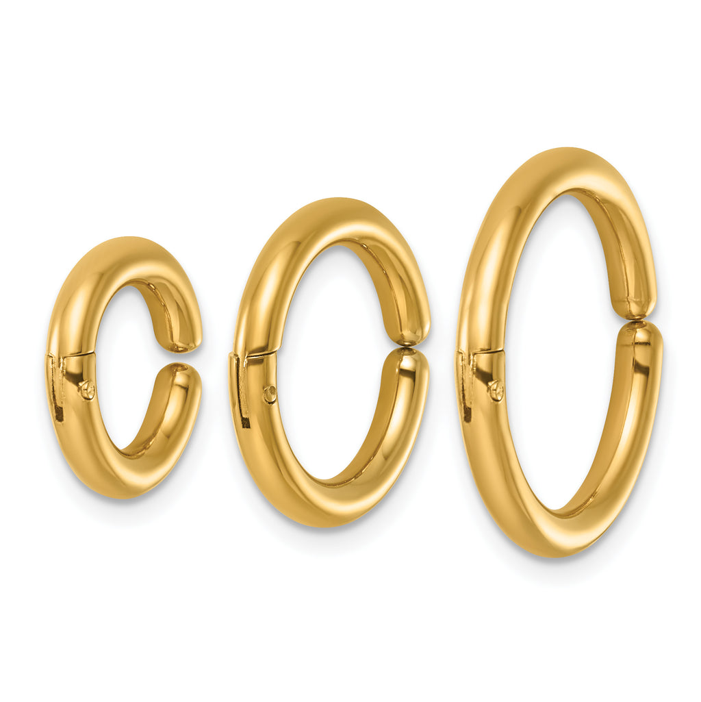 Polished Gold-Tone Stainless Steel Jewelry Set