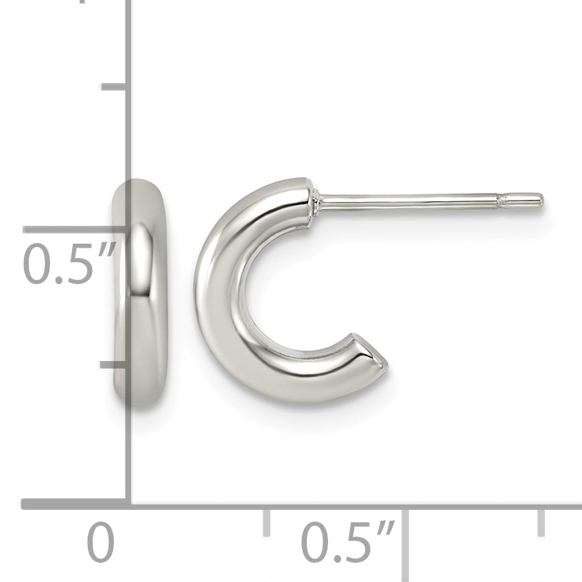 Stainless Steel C-Hoop Earrings for Women