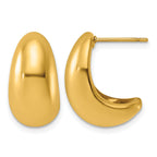 Stainless Steel Gold-Tone C-Hoop Earrings for Women