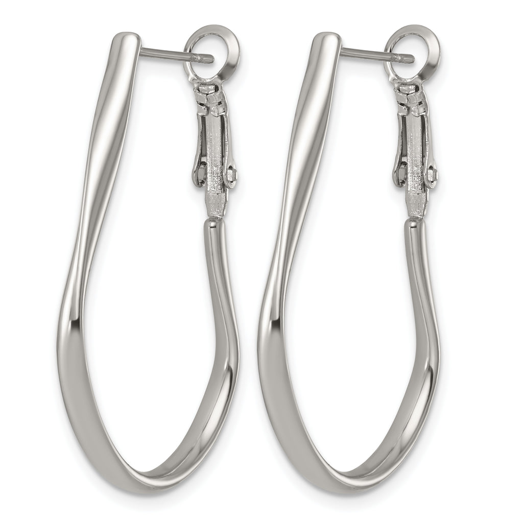 Stainless Steel J-Hoop Earrings for Women