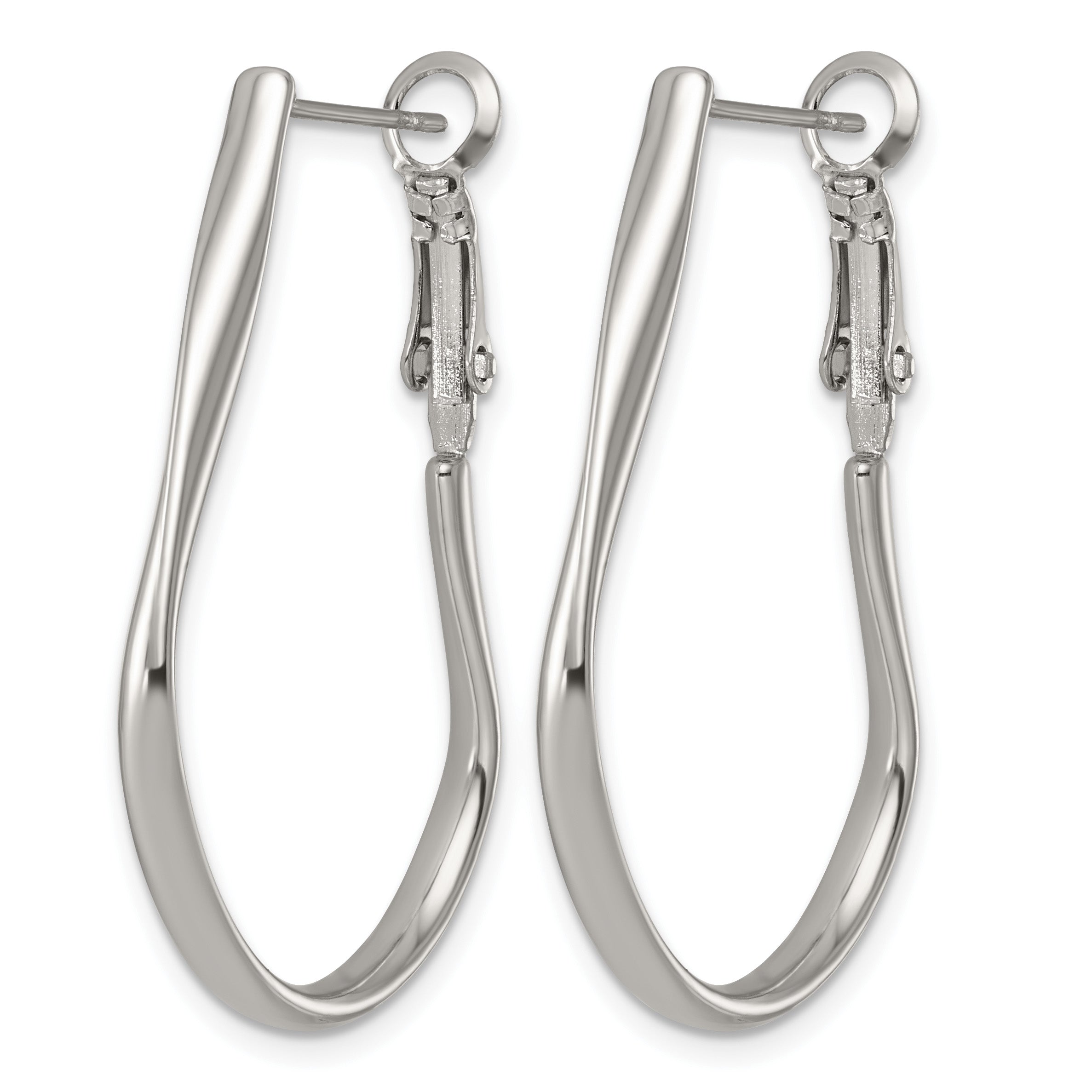 Stainless Steel J-Hoop Earrings for Women