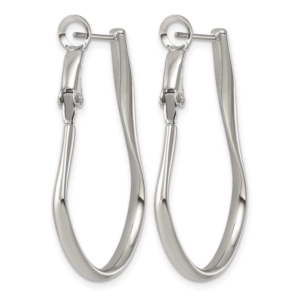 Stainless Steel J-Hoop Earrings for Women
