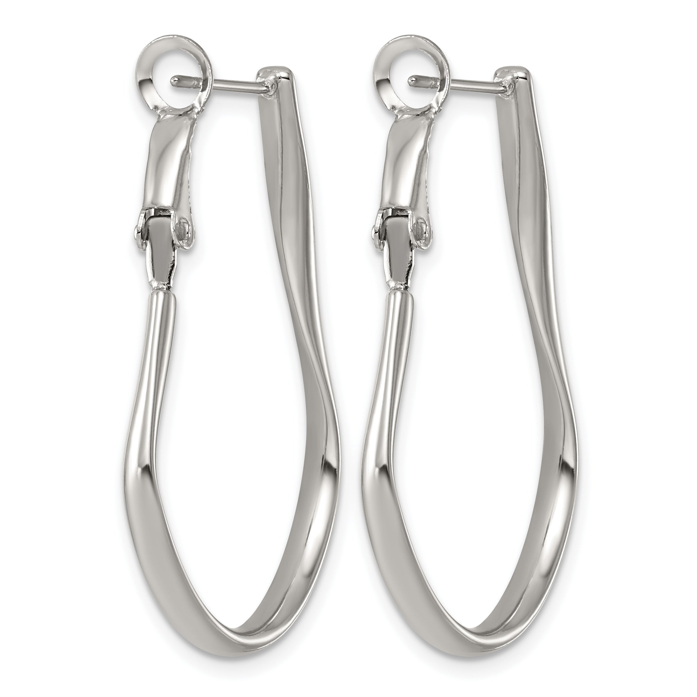 Stainless Steel J-Hoop Earrings for Women